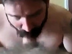Bears porn video – Bearded Daddy Sucks Big Hairy Cock