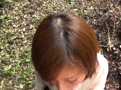 JAVHUB Chihiro Akino sucks his cock outdoors