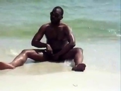 jerking off at the beach