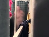 busty BBW stepmom spied in bathroom (hidden cam)