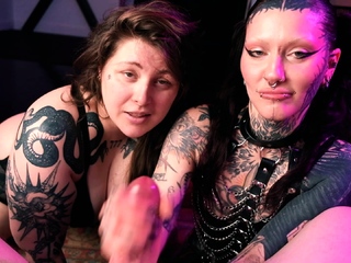 Amateur Threesome POV blowjob