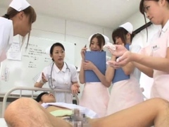 Asian hotties suck group sex
