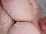 Awesome Big Boobs Blonde Masturbates In The Shower
