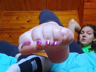 Exotic brunette hardcore foot fetish fuck