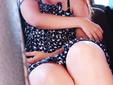 Redhead Teen Natasha Gets Off in Public Parking Lot