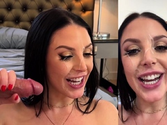 Busty amateur girlfriend blowjob with cumshot