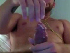 Big Cock Man Cums On Webcam
